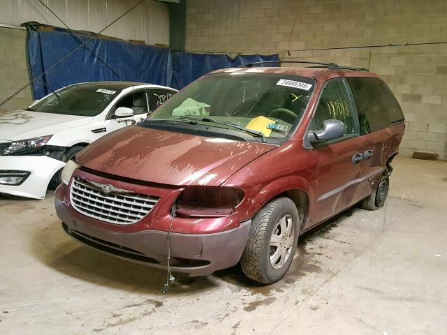 1C4GJ25392B672625 - 2002 CHRYSLER VOYAGER BURGUNDY photo 2