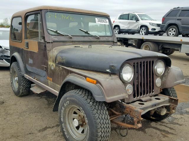 1JCCF87E9FT187045 - 1985 JEEP JEEP CJ7 BROWN photo 1