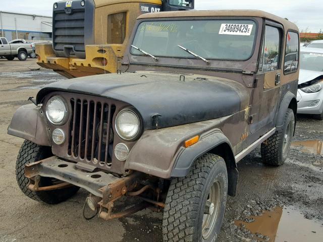 1JCCF87E9FT187045 - 1985 JEEP JEEP CJ7 BROWN photo 2