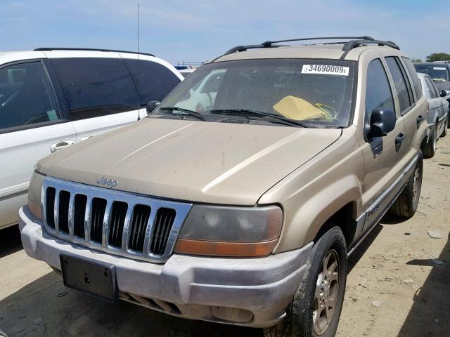 1J4GW48S91C669257 - 2001 JEEP GRAND CHER TAN photo 2