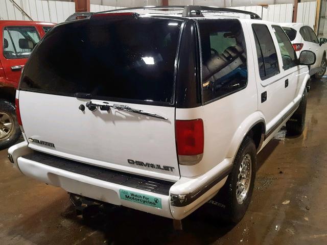 1GNDT13W4T2185460 - 1996 CHEVROLET BLAZER WHITE photo 4