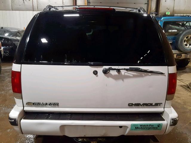 1GNDT13W4T2185460 - 1996 CHEVROLET BLAZER WHITE photo 9