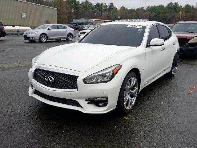 JN1BY1AP9FM541166 - 2015 INFINITI Q70 3.7 WHITE photo 2