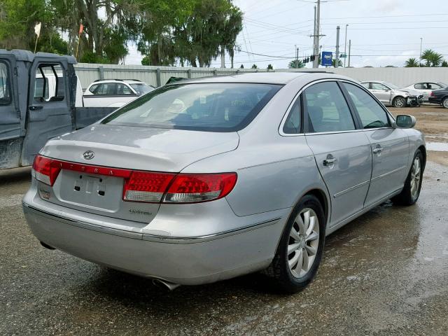 KMHFC46F46A078171 - 2006 HYUNDAI AZERA SE SILVER photo 4