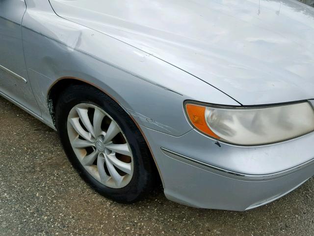 KMHFC46F46A078171 - 2006 HYUNDAI AZERA SE SILVER photo 9