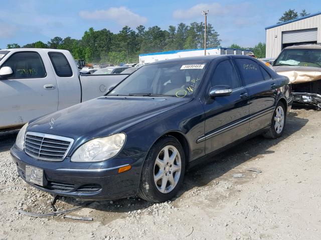 WDBNG84J43A336184 - 2003 MERCEDES-BENZ S 500 4MAT BLUE photo 2