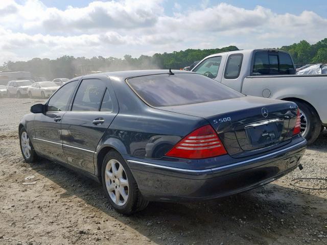 WDBNG84J43A336184 - 2003 MERCEDES-BENZ S 500 4MAT BLUE photo 3