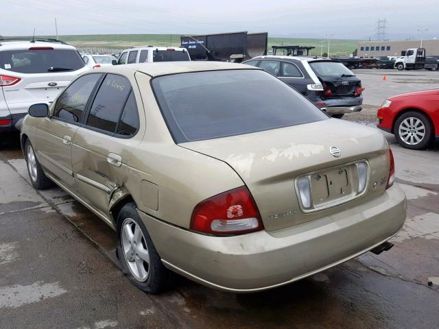 3N1AB51A83L736472 - 2003 NISSAN SENTRA SE- GOLD photo 3