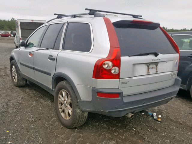 YV1CZ91H541066212 - 2004 VOLVO XC90 T6 SILVER photo 3