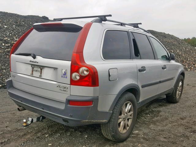 YV1CZ91H541066212 - 2004 VOLVO XC90 T6 SILVER photo 4