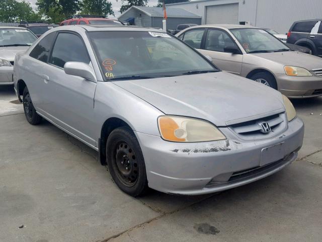 1HGEM22912L027745 - 2002 HONDA CIVIC EX SILVER photo 1