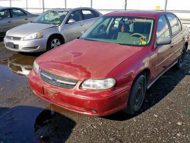 1G1ND52F44M661711 - 2004 CHEVROLET CLASSIC BURGUNDY photo 2