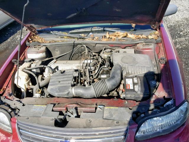 1G1ND52F44M661711 - 2004 CHEVROLET CLASSIC BURGUNDY photo 7