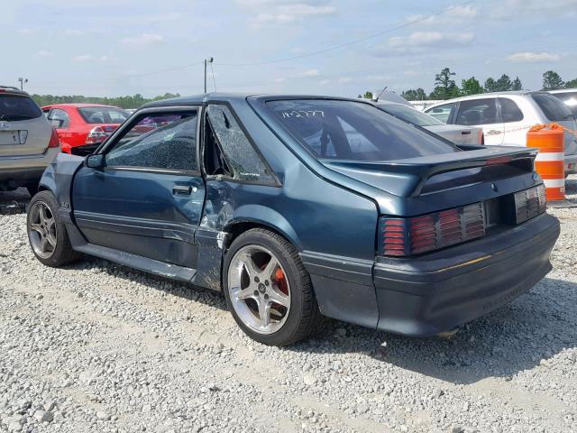 1FACP42EXNF154041 - 1992 FORD MUSTANG GT GREEN photo 3