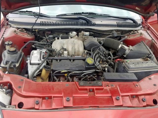 1FALP52U6VG156148 - 1997 FORD TAURUS GL RED photo 7