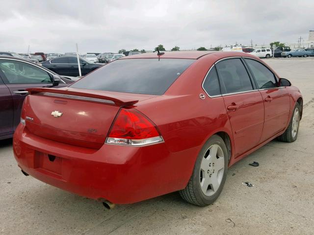 2G1WD58C789112105 - 2008 CHEVROLET IMPALA SUP 红色 照片 4