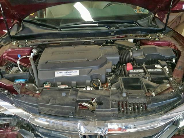 1HGCR3F82HA005922 - 2017 HONDA ACCORD EXL MAROON photo 7