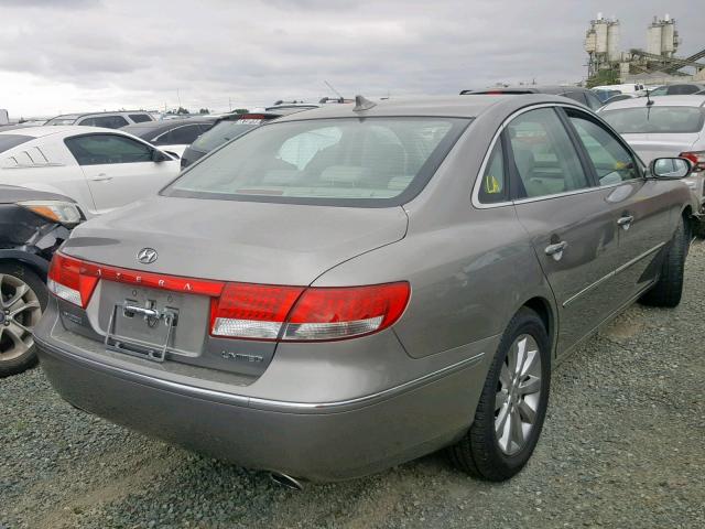 KMHFC46F69A358596 - 2009 HYUNDAI AZERA SE GRAY photo 4