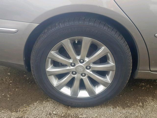 KMHFC46F69A358596 - 2009 HYUNDAI AZERA SE GRAY photo 9