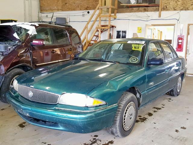 1G4NJ52T4VC432387 - 1997 BUICK SKYLARK CU GREEN photo 2