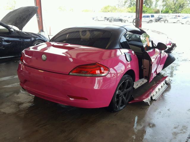 WBALM5C5XBE377721 - 2011 BMW Z4 SDRIVE3 PINK photo 4