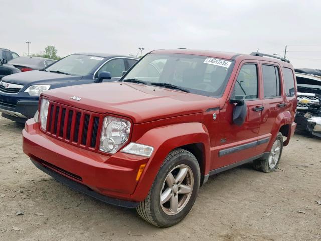 1J8GN28K39W544674 - 2009 JEEP LIBERTY SP RED photo 2
