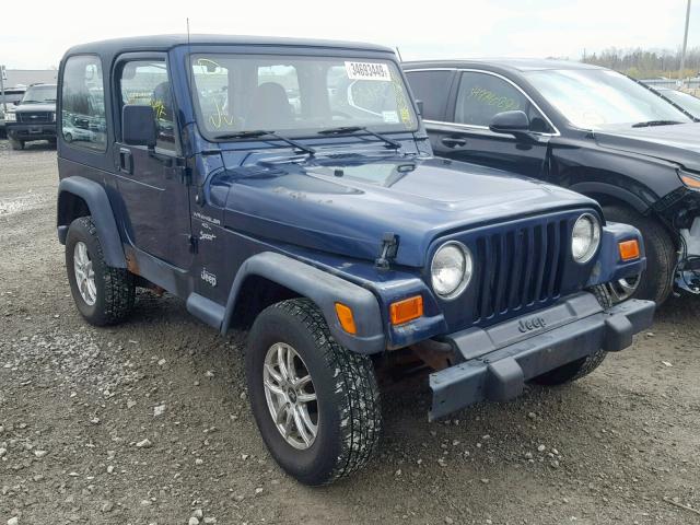 1J4FA49S5YP747965 - 2000 JEEP WRANGLER / BLUE photo 1