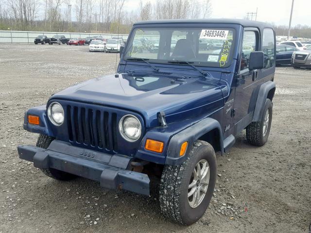 1J4FA49S5YP747965 - 2000 JEEP WRANGLER / BLUE photo 2