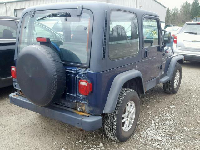 1J4FA49S5YP747965 - 2000 JEEP WRANGLER / BLUE photo 4