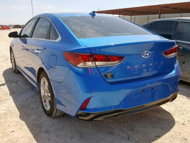 5NPE34AF7JH598177 - 2018 HYUNDAI SONATA SPO BLUE photo 3