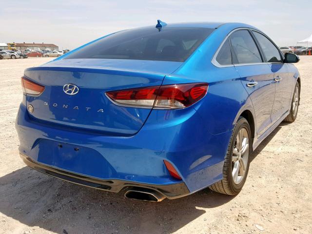 5NPE34AF7JH598177 - 2018 HYUNDAI SONATA SPO BLUE photo 4