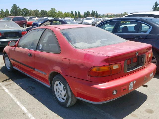 2HGEJ2134SH009078 - 1995 HONDA CIVIC DX S RED photo 3