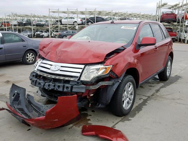 2FMDK38C77BB58318 - 2007 FORD EDGE SEL RED photo 2