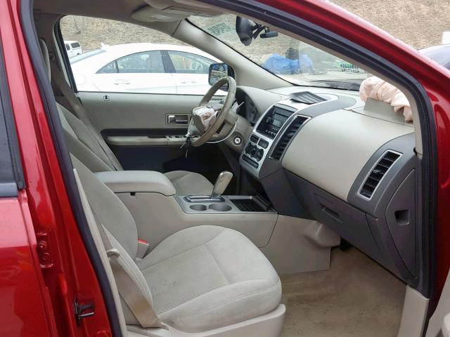 2FMDK38C77BB58318 - 2007 FORD EDGE SEL RED photo 5