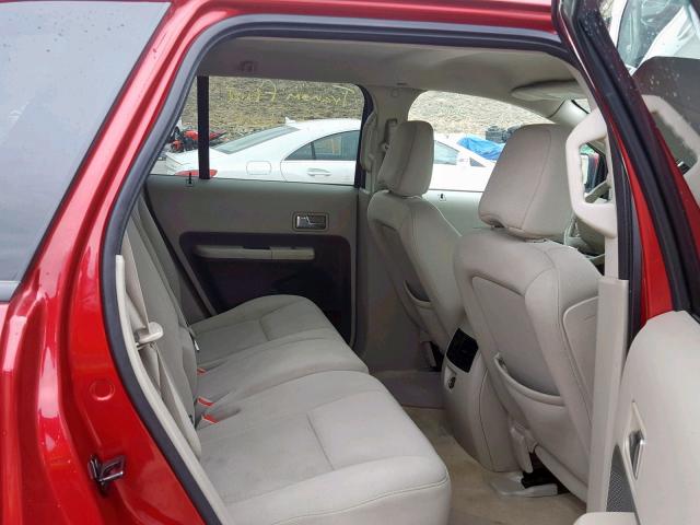 2FMDK38C77BB58318 - 2007 FORD EDGE SEL RED photo 6