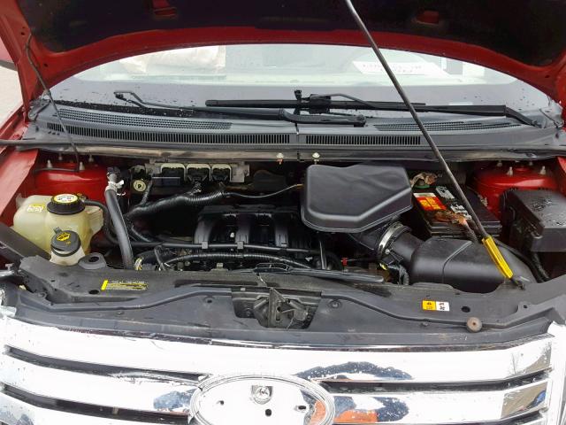 2FMDK38C77BB58318 - 2007 FORD EDGE SEL RED photo 7