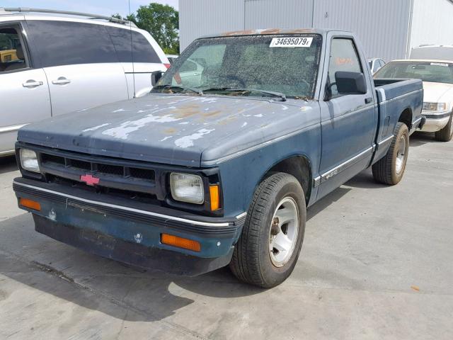 1GCCS14Z1P8202783 - 1993 CHEVROLET S TRUCK S1 GREEN photo 2