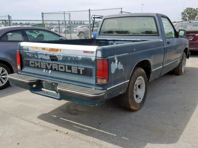 1GCCS14Z1P8202783 - 1993 CHEVROLET S TRUCK S1 GREEN photo 4