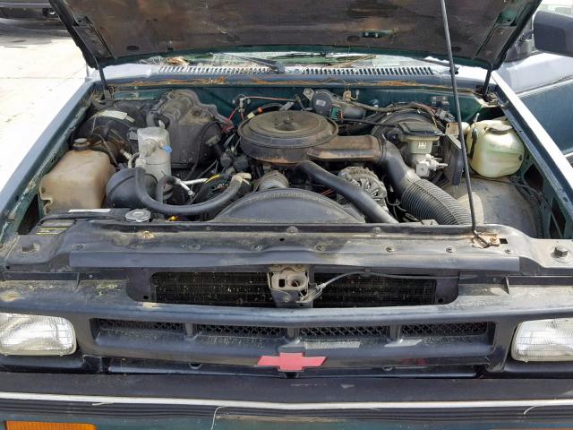 1GCCS14Z1P8202783 - 1993 CHEVROLET S TRUCK S1 GREEN photo 7