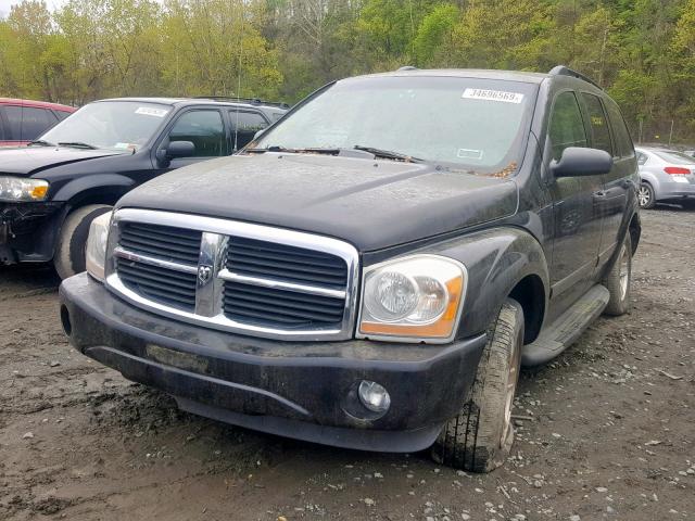 1D4HB48D14F220653 - 2004 DODGE DURANGO SL BLACK photo 2