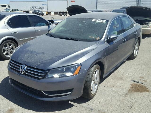 1VWBP7A34CC105632 - 2012 VOLKSWAGEN PASSAT SE CHARCOAL photo 2