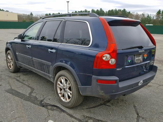 YV1CZ91H841128024 - 2004 VOLVO XC90 T6 BLUE photo 3