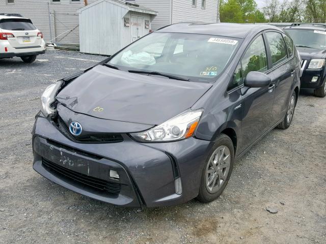 JTDZN3EU7FJ030315 - 2015 TOYOTA PRIUS V GRAY photo 2