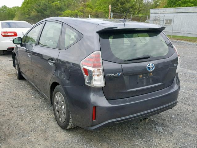 JTDZN3EU7FJ030315 - 2015 TOYOTA PRIUS V GRAY photo 3