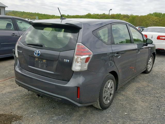 JTDZN3EU7FJ030315 - 2015 TOYOTA PRIUS V GRAY photo 4