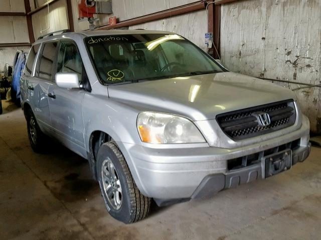 2HKYF18644H515267 - 2004 HONDA PILOT EXL SILVER photo 1