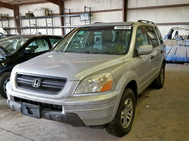 2HKYF18644H515267 - 2004 HONDA PILOT EXL SILVER photo 2