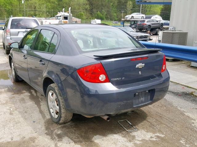 1G1AL55F087130197 - 2008 CHEVROLET COBALT LT BLUE photo 3