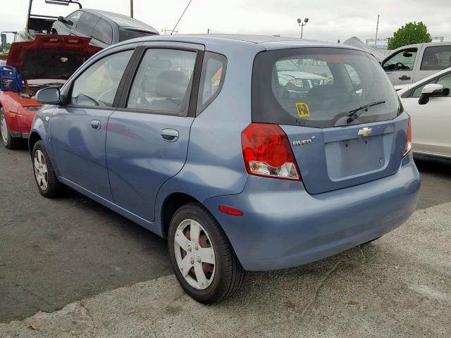 KL1TD66697B730012 - 2007 CHEVROLET AVEO BASE Көк фото 3