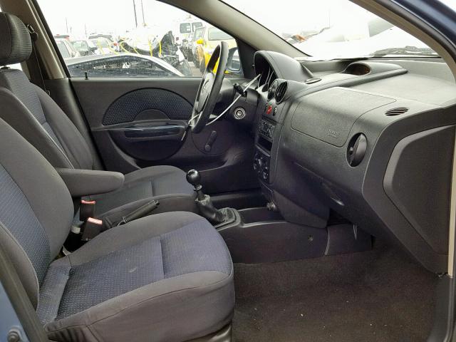 KL1TD66697B730012 - 2007 CHEVROLET AVEO BASE Көк фото 5